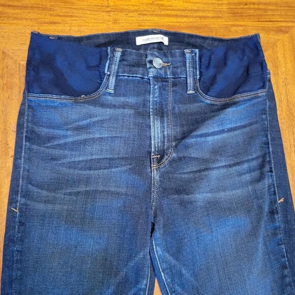 Good American Deep Wash Blue High Rise Skinny Jeans - Picture 4 of 11